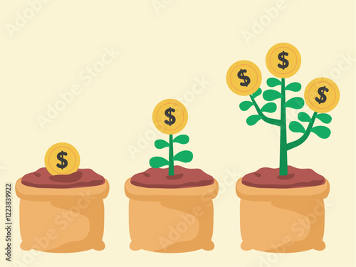 Investment Growth Plant. Profit Investment
