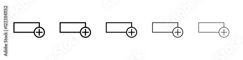 Add row icon Vector logo sign