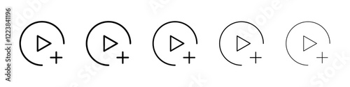Add video icon Vector logo sign