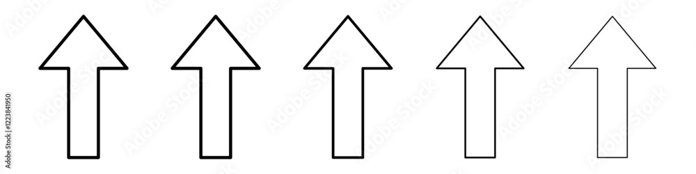 Arrow up icon Vector logo sign Arrow up icon Vector logo sign
