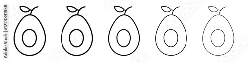 Avocado icon Vector logo sign