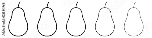 Avocado icon Vector logo sign