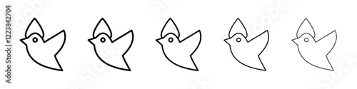 Bird icon Vector logo sign