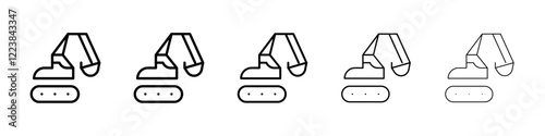 Bulldozer icon Vector logo sign