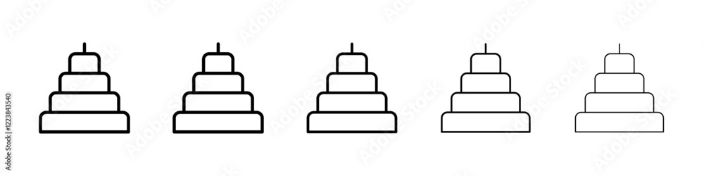 Obraz premium Cake icon Vector logo sign