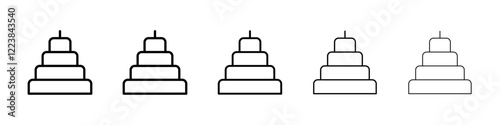 Cake icon Vector logo sign