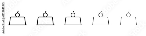 Cake icon Vector logo sign