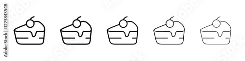 Cake icon Vector logo sign