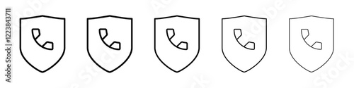 Call protection icon Vector logo sign