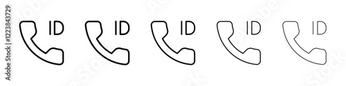 Caller id icon Vector logo sign