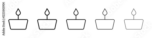 Candle icon Vector logo sign