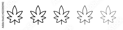 Cannabis icon Vector logo sign