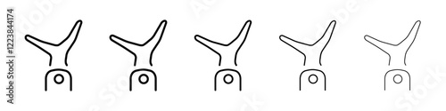 Cartwheeling icon Vector logo sign