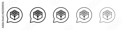 Chat craft icon Vector logo sign