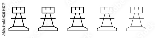 Chess icon Vector logo sign