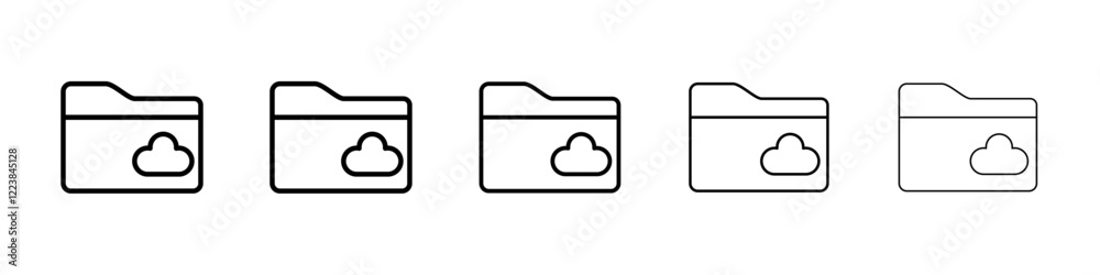 Cloud folder icon Vector logo sign Cloud folder icon Vector logo sign