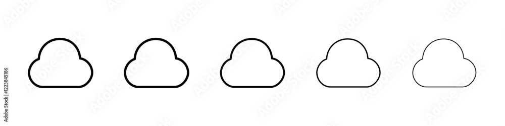 Cloud icon Vector logo sign