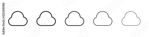Cloud icon Vector logo sign