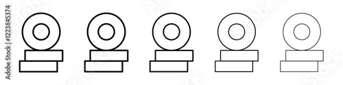 Coin stack icon Vector logo sign