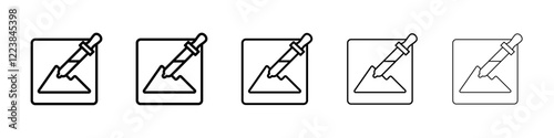 Colour picker icon Vector logo sign