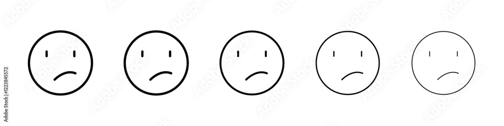 Fototapeta premium Confused emoji icon Vector logo sign