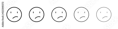 Confused emoji icon Vector logo sign
