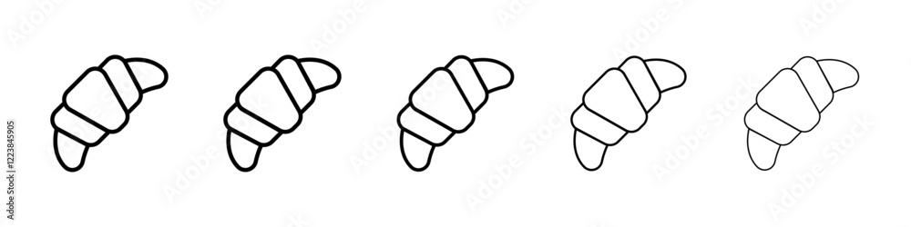 croissant icon Vector logo sign croissant icon Vector logo sign