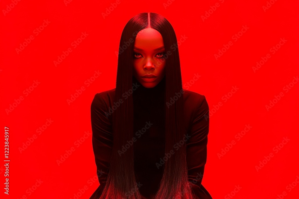 Commercial digital ads creative. Long hairdo - straight hair. Attractive calm black girl - for ads, advertisement and social networks use. Professional african models. Black model elegance. Commercial digital ads creative. Long hairdo - straight hair. Attractive calm black girl - for ads, advertisement and social networks use. Professional african models. Black model elegance.