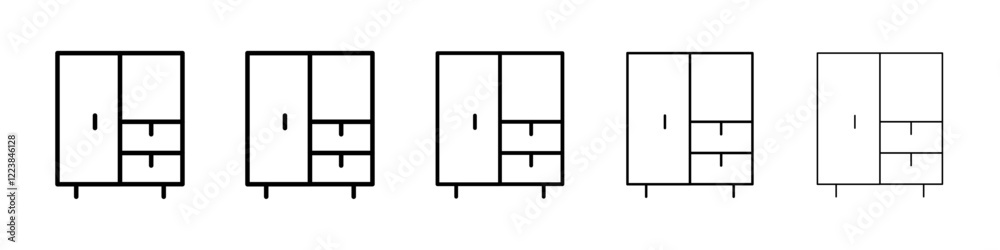 Cupboard icon Vector logo sign Cupboard icon Vector logo sign
