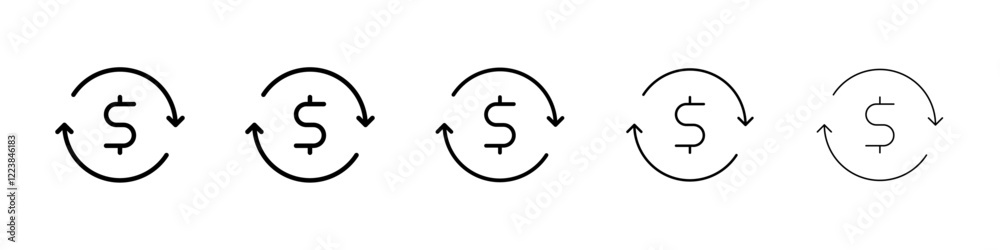 Currency exchange icon Vector logo sign Currency exchange icon Vector logo sign