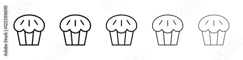 Cupcake icon Vector logo sign
