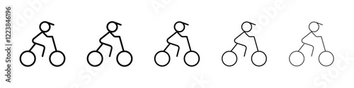 Cycling icon Vector logo sign