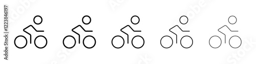 Cycling icon Vector logo sign