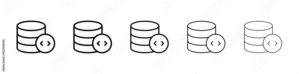 Database code icon Vector logo sign Database code icon Vector logo sign