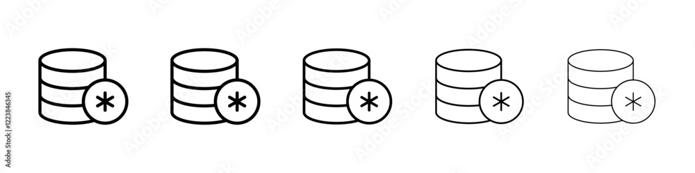 Database config icon Vector logo sign Database config icon Vector logo sign