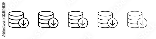 Database download icon Vector logo sign