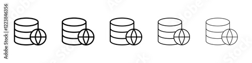Database network icon Vector logo sign