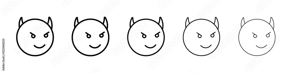Obraz premium Devil icon Vector logo sign