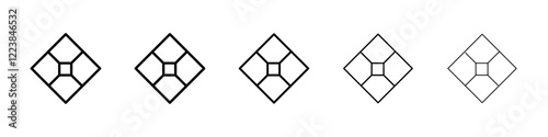 Diamond icon Vector logo sign
