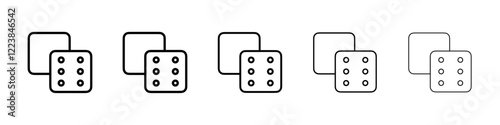Dices icon Vector logo sign