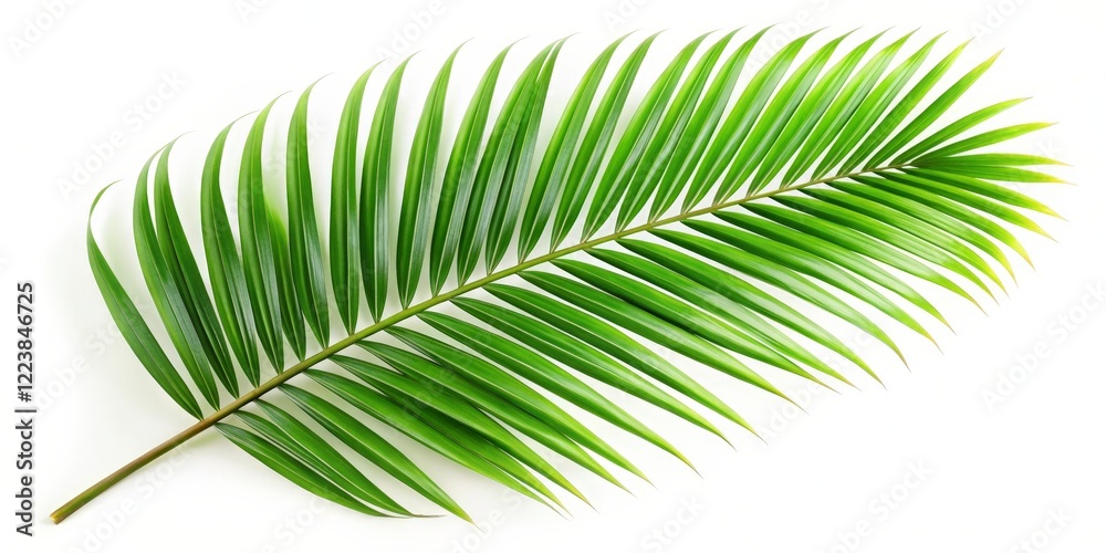 Obraz premium Palm Leaf on White Background