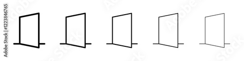 Door icon Vector logo sign