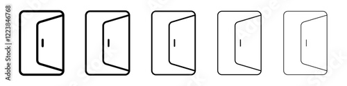 Door open icon Vector logo sign