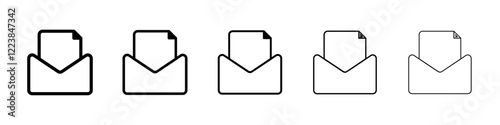 Email open icon Vector logo sign