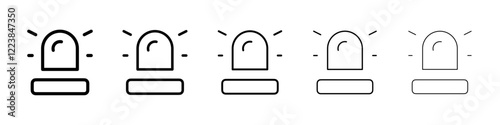 Emergency light icon Vector logo sign
