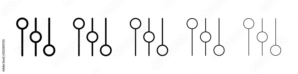 Equalizer icon Vector logo sign