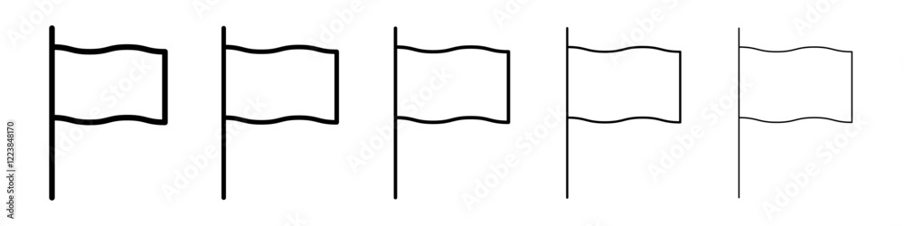 Flag icon Vector logo sign Flag icon Vector logo sign