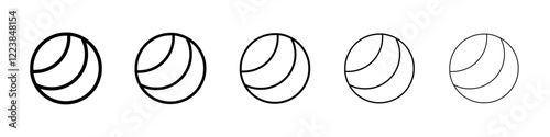 Fitness ball icon Vector logo sign
