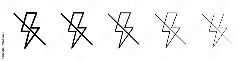 Flash off icon Vector logo sign Flash off icon Vector logo sign