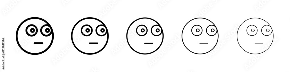 Flushed emoji icon Vector logo sign Flushed emoji icon Vector logo sign